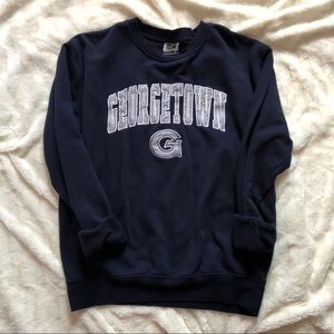Navy Georgetown Sweatshirt Unisex Sz M
